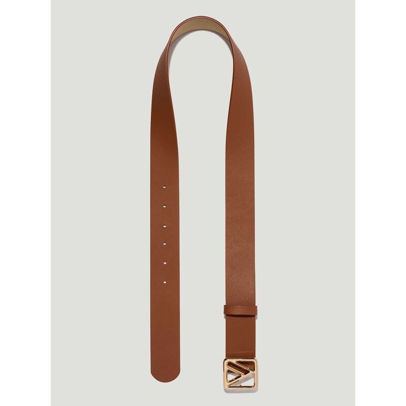 Veronika Maine Buckle Cognac Leather Belt image number 1